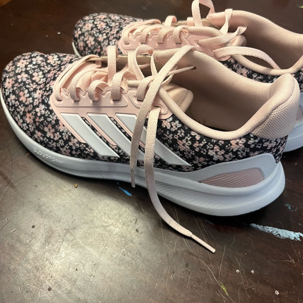 Adidas runfalcon Floral Sneakers with black, Pink White Accents